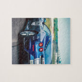 Blauwe Raceauto Legpuzzel (Horizontaal)
