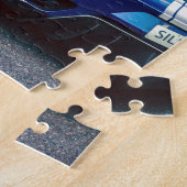 Blauwe Raceauto Legpuzzel (Zijkant)