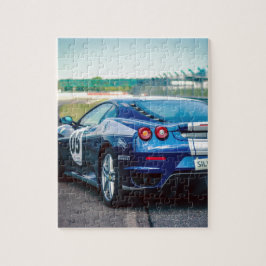 Blauwe Raceauto Legpuzzel