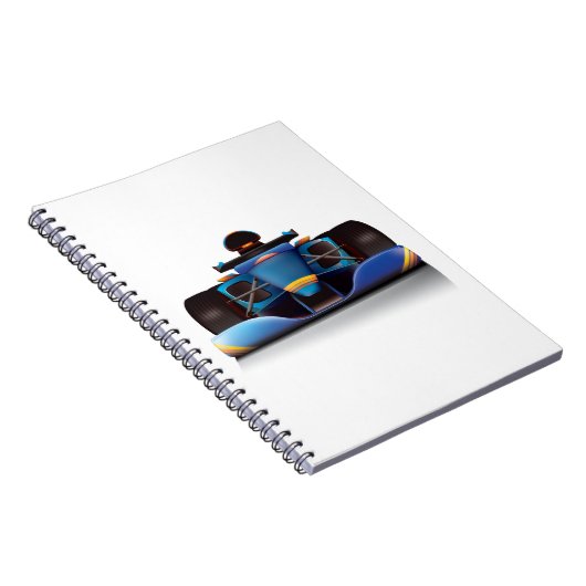 Blauwe Raceauto Notitieboek (Rechterzijde)