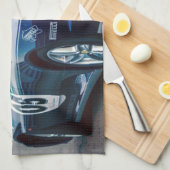 Blauwe Raceauto Theedoek (Quarter Fold)