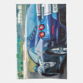 Blauwe Raceauto Theedoek (Verticaal)