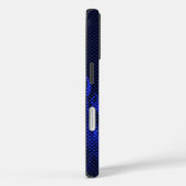 Blauwe Racing Vlammen op Koolstofvezelprint Case-Mate iPhone Case (Achterkant / Rechts)