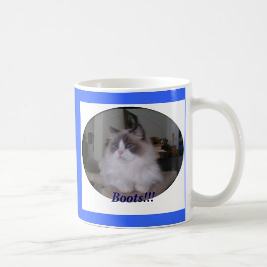 Blauwe Ragdoll Cat, Boots!! Koffiemok (Rechts)