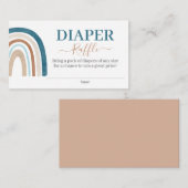 Blauwe Rainbow Diaper Raffle Enclosure Kaart (Voorkant / Achterkant)