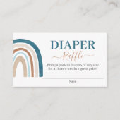 Blauwe Rainbow Diaper Raffle Enclosure Kaart (Voorkant)