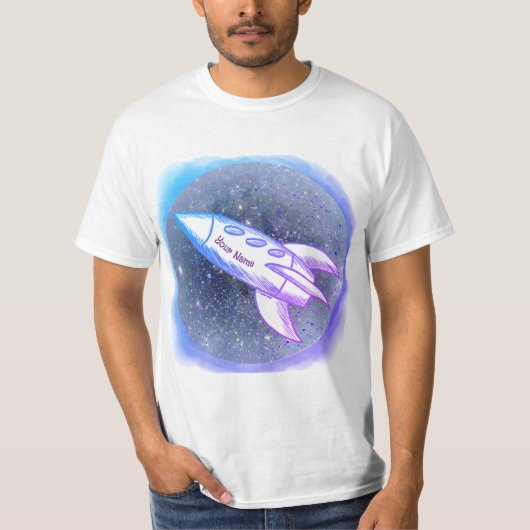 Blauwe Raket T-shirt (Voorkant)