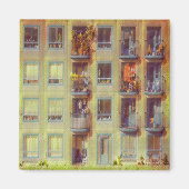 Blauwe ramen magneet (Voorkant)