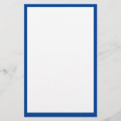 Blauwe Rand Rand Effen Wit Effen Duidelijke Douane Briefpapier (Voorkant)