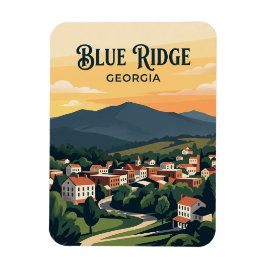 Blauwe Rand USA Magneet (Verticaal)