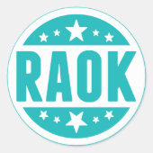 Blauwe RAOK Stickers (Voorkant)