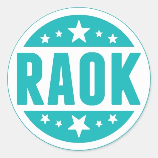 Blauwe RAOK Stickers (Voorkant)
