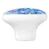 Blauwe Rapsody Fluid Art Keramische Knop (Zijkant)