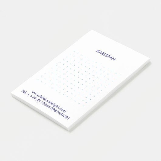 Blauwe raster notities post-it® notes (Schuin)