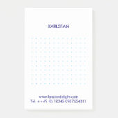 Blauwe raster notities post-it® notes (Voorkant)