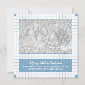 Blauwe rasterfoto aankondiging (Voorkant)