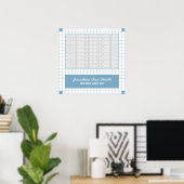 Blauwe rasterfoto poster (Thuiskantoor)