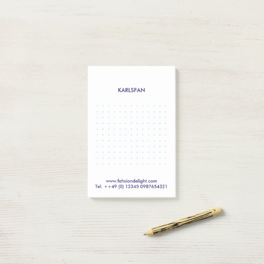 Blauwe rasternotities post-it® notes (Op bureau)