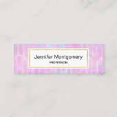 Blauwe rechthoekvormen op roze achtergrond mini visitekaartje (Voorkant)