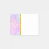 Blauwe rechthoekvormen op roze achtergrond post-it® notes (Voorkant)