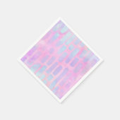 Blauwe rechthoekvormen op roze achtergrond servet (Hoek)