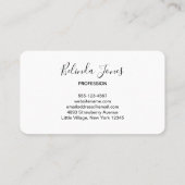 Blauwe rechthoekvormen op roze achtergrond visitekaartje (Achterkant)