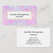 Blauwe rechthoekvormen op roze achtergrond visitekaartje (Voorkant / Achterkant)