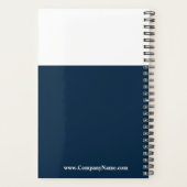 Blauwe reclameboodschapper planner (Achterkant)