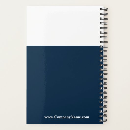 Blauwe reclameboodschapper planner (Achterkant)