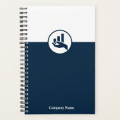 Blauwe reclameboodschapper planner (Voorkant)