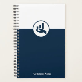 Blauwe reclameboodschapper planner