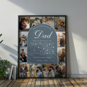 Blauwe Redenen Waarom We Van Je Houden Papa Foto R Poster