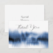 Blauwe reflectie bedankkaart (Voorkant / Achterkant)