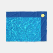 Blauwe reflectie/gele vlekbundel fleece deken (Voorkant (Horizontaal))