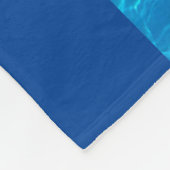 Blauwe reflectie/gele vlekbundel fleece deken (Hoek)