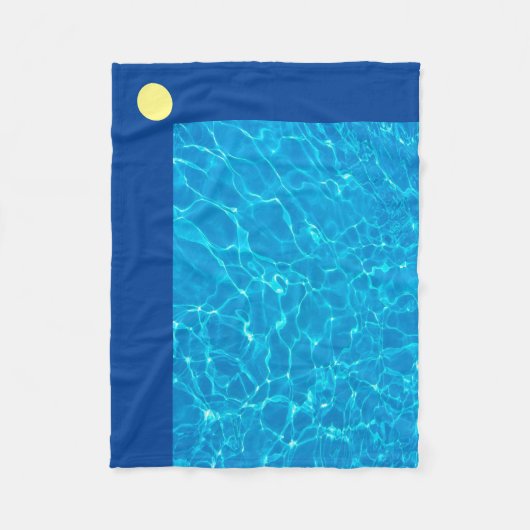 Blauwe reflectie/gele vlekbundel fleece deken (Voorkant)