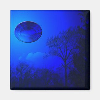 Blauwe reflectie magneet