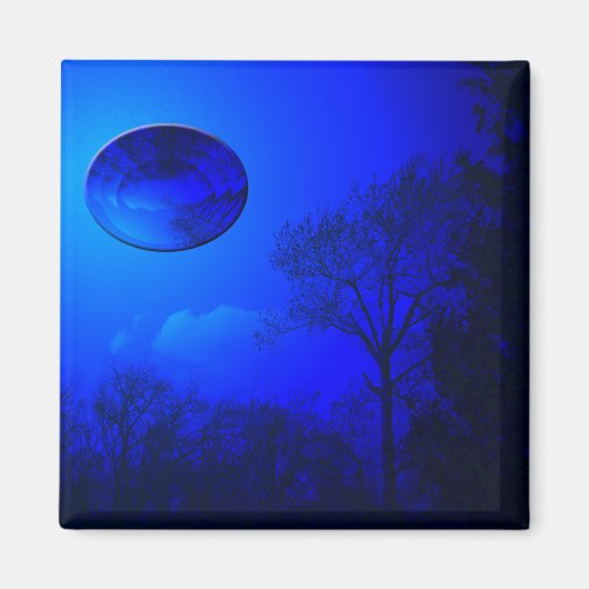 Blauwe reflectie magneet (Voorkant)