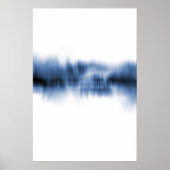 Blauwe reflectie poster (Voorkant)