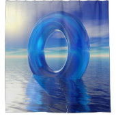 Blauwe Reflecties Douchegordijn (Voorkant)