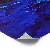 Blauwe reflecties in het mystieke bos poster (Hoek)