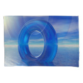 Blauwe Reflecties Kussensloop (Voorkant-Links)