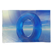 Blauwe Reflecties Kussensloop (Voorkant-Rechts)