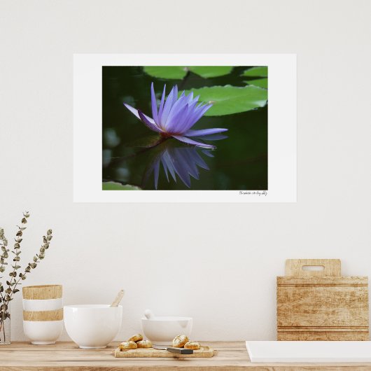 Blauwe reflecties poster (Keuken)