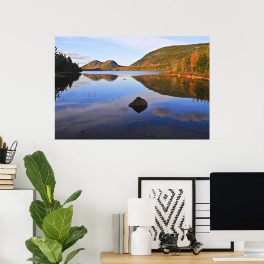 Blauwe reflecties poster (Thuiskantoor)