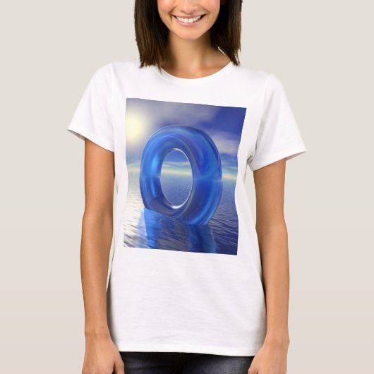 Blauwe Reflecties T-shirt (Voorkant)