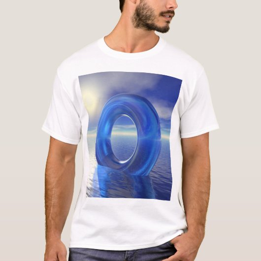Blauwe Reflecties T-shirt (Voorkant)