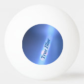 Blauwe refractie gepersonaliseerd pingpongbal (Voorkant)