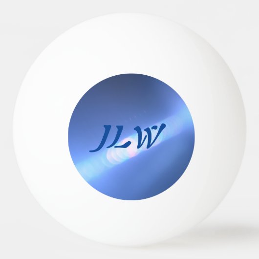 Blauwe refractie gepersonaliseerd pingpongbal (Achterkant)