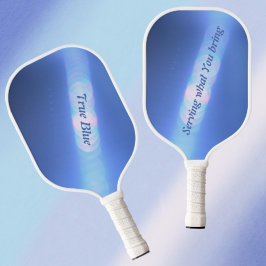 Blauwe refractie pickleball paddle